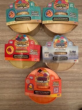Mystery Dumpling Gold Shimmering,Silver, Angry & Trick or Treat Edition Set of 5